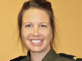A photo of Maureen Breau, the Sûreté du Québec officer who was killed in the line of duty in Louiseville on March 27, 2023.