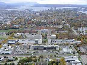 An aerial view of Université Laval in Quebec City.