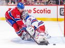Canadiens' Nick Suzuki couldn't beat Rangers goalie Igor Shesterkin during a shootout last month at the Bell Centre.