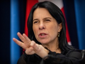 "Canada Post doesn't care and doesn't respect our bylaw, or the will of Montrealers," says Mayor Valérie Plante, seen in a file photo.