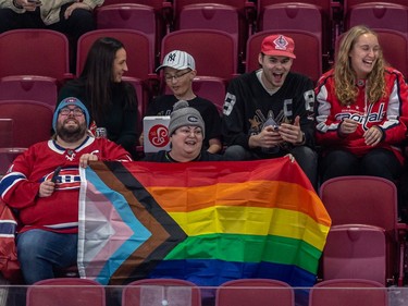 It's Pride Night at the Bell Centre for the Montreal Canadiens vs Washington Capitals game in Montreal on Thursday April 6, 2023.