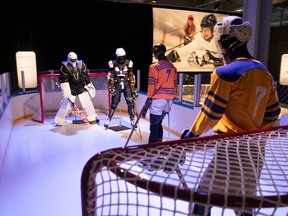 Visitors can test their mettle on the speed of their slapshots, their reflexes in nets, their passing and faceoff abilities in the Montreal Science Centre's interactive exhibition, Hockey: Faster Than Ever.