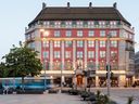The stylish boutique hotel Amerikalinjen, housed in the original 1919 headquarters of the Norwegian American Line, is across the street from Oslo Central Station.