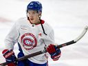 Defenceman Lane Hutson, selected by the Canadiens in the second round of last year’s NHL draft, posted 15-33-48 totals in 39 games this season as a freshman at Boston University.