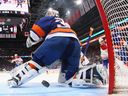 Canadiens' Nick Suzuki scored a brilliant, but ultimately futile, short-handed goal against Islanders goalie Ilya Sorokin Wednesday night in New York.