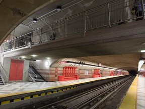 The Édouard-Montpetit station on the metro Blue Line on Feb. 24, 2016.