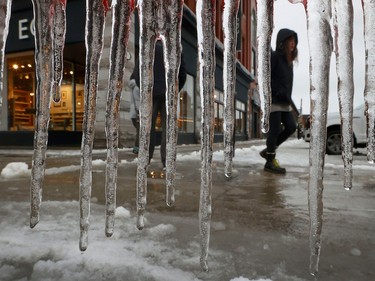 Ottawa was covered in ice after freezing rain fell on Wednesday.
