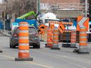 A recent study by the Chambre de commerce de Montréal Métropoltain found that over a one-year period, 94 per cent of streets in the downtown core had hosted a work site.