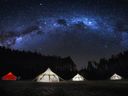 Hôtel UNIQ is setting up its moveable tents under the starry skies at Domaine St-Bernard, Mont-Tremblant for the 2023 season.
