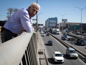 Traffic expert Rick Leckner observes the westbound Metropolitan Expressway in May 2022