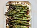 Asparagus with labneh, from Extra Good Things by Yotam Ottolenghi and Noor Murad.
