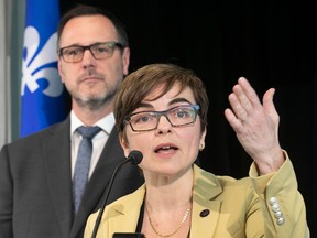 Quebec Immigration Minister Christine Frechette and French language minister Jean-François Roberge.