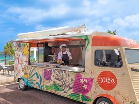 A colourful asian fusion food truck called Toteki