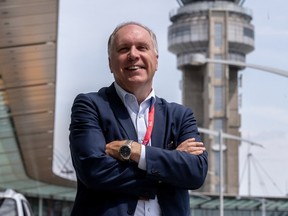 “Everything will be fine this summer, but let’s cross our fingers that there is no major storm or precipitation” similar to what happened in June, said Aéroports de Montréal chief executive officer Philippe Rainville, seen in June 2022 file photo.