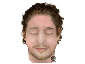 Police sketch of the face of an unidentified man