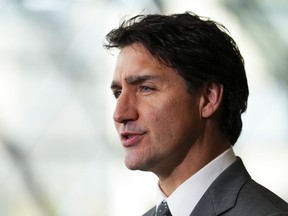 Prime Minister Justin Trudeau delivers a statement in Ottawa on Monday, May 8, 2023.&ampnbsp;Voters in four federal ridings will go to the polls next month.Trudeau says the four byelections will be held June 19 in three provinces.