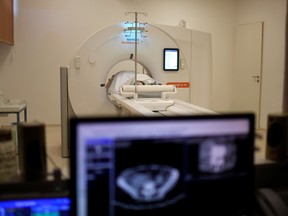 A patient receives a CT scan at Buda Health Centre in Budapest, Hungary, June 27, 2019.