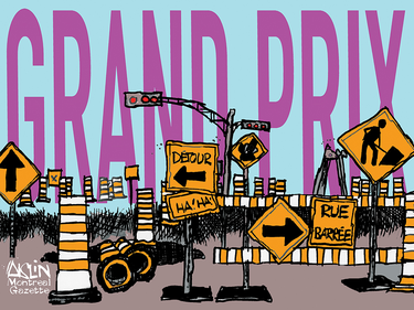 Grand Prix editorial cartoon