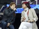 Isabelle Boulay and Marjo rehearse ahead of a Canada Day concert on Parliament Hill in 2010. They will be performing at Montreal's Fête nationale concert June 24.