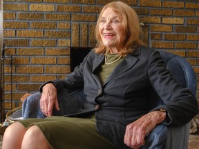 Quebec artist Francoise Sullivan at home in Montreal on Thursday June 8, 2023 turns 100 on Saturday.