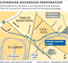 Map showing Cavendish extension project