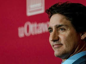 Prime Minister Justin Trudeauattends a meeting with students at the University of Ottawa on April 24, 2023.