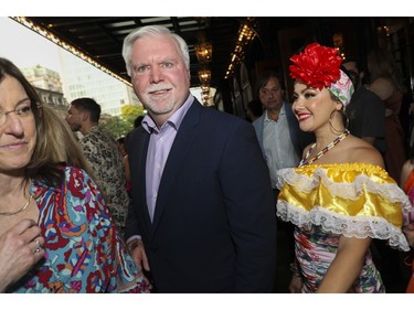 Sam Watts, Welcome Hall Mission President arrives at the Grand Prix Party 2023 at the Ritz Carlton on Friday, June 16, 2023 with his wife, Susan Kaiser (left).