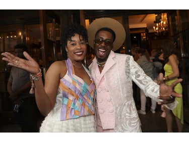 Chef Paul Toussaint (chef/owner at Kamùy) and his wife, Macimala Roy, at the Grand Prix Party 2023 at the Ritz Carlton on Friday, June 16, 2023.