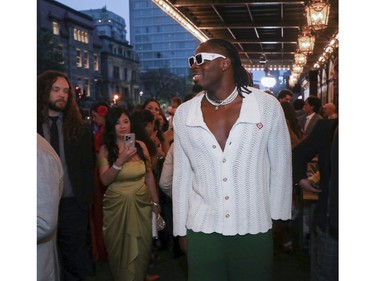 Lugentz Dort of the Oklahoma City Thunder of the NBA attends the Grand Prix Party 2023 at the Ritz Carlton on Friday, June 16, 2023.