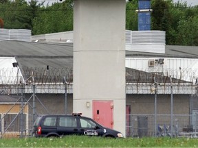 Security makes its rounds along the perimeter of Donnacona maximum-security prison in Donnacona.