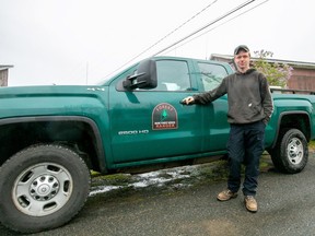 Hunter Sousa, 18, from Maine, poses for a photo after arriving in Shubenacadie, N.S., on Saturday, June 3, 2023, to assist with fighting wildfires in Nova Scotia.