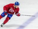 Montreal Canadiens top prospect Lane Hutson attended the Canadiens Development Camp at the Bell Sports Complexe in Brossard on Monday July 3, 2023.