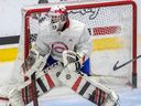 Goaltender Quentin Miller at the Canadiens Development Camp at the Bell Sports Complexe in Brossard on Monday July 3, 2023.