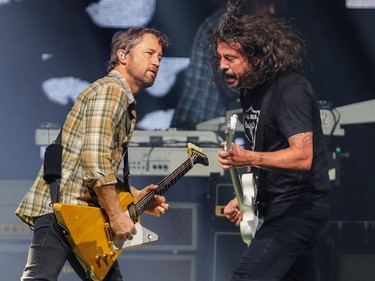 Guitarist Chris Shiflett (left) and Dave Grohl of Foo Fighters