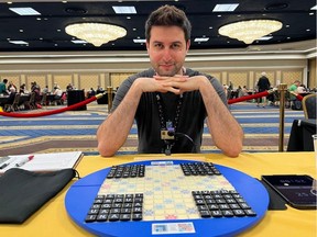Montrealer Josh Sokol, who won the top prize in the NASPA Scrabble Players Championship in Las Vegas on July 19, 2023.