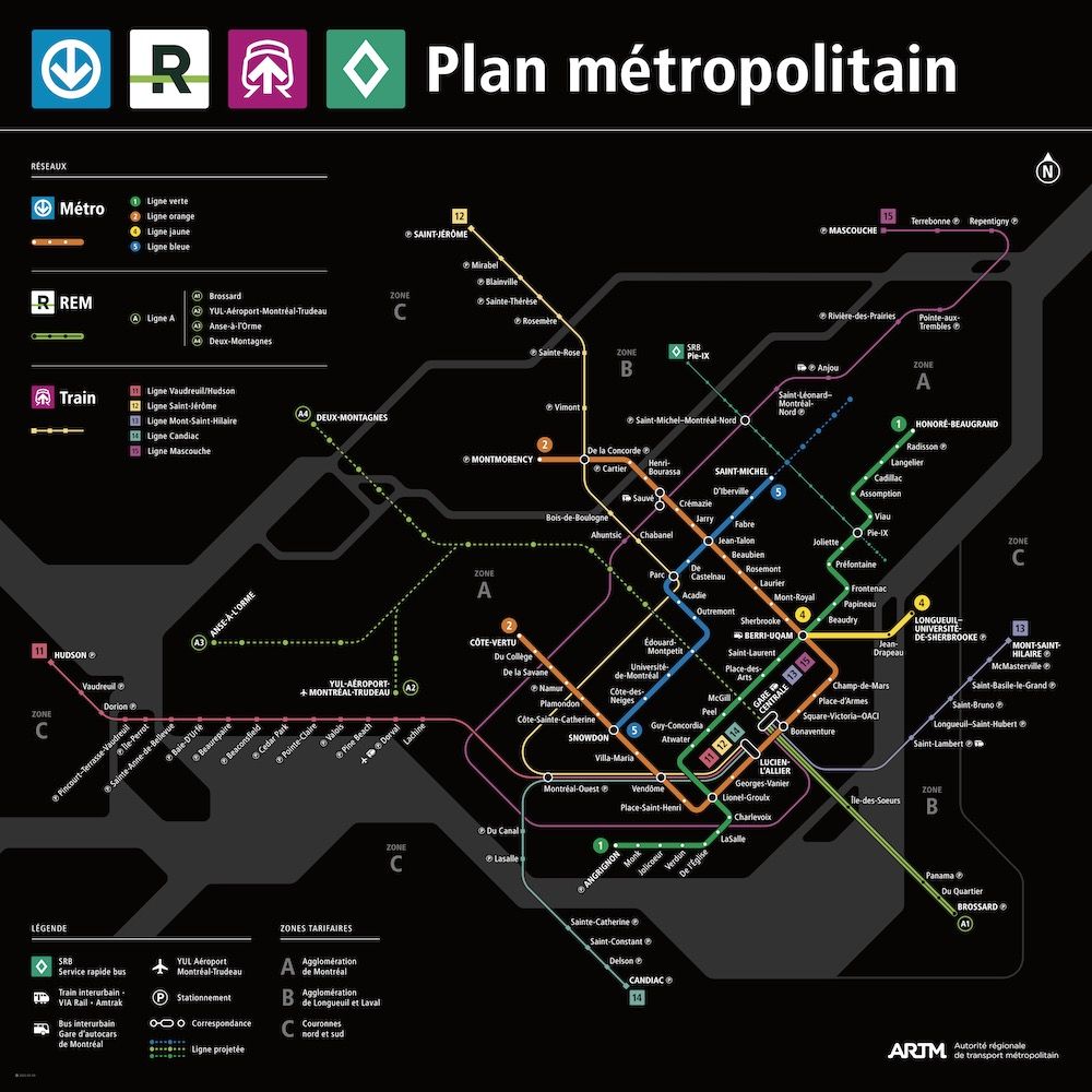 New design puts REM, bus rapid transit corridor on Montreal transit map ...