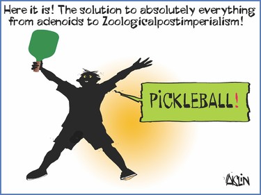 The solution to absolutely everything from adenoids to Zoologicalpostimperialism! PICKLEBALL