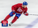 Montreal Canadiens top prospect Lane Hutson attended the Canadiens Development Camp at the Bell Sports Complexe in Brossard on Monday July 3, 2023.