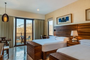 Locally crafted furniture and artwork capture the flavour of Mexico at the Delta Hotels by Marriott Riviera Nayarit near Puerto Vallarta, Mexico.