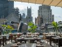 Terrasse Nelligan, recently renovated by Atelier Zébulon Perron, has captivating views of Old Montreal.