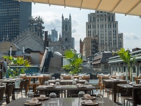 Terrasse Nelligan, recently renovated by Atelier Zébulon Perron, has captivating views of Old Montreal, as seen in this photo.