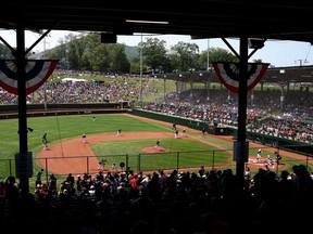 A general view from the stands during a Little League World Series game at Lamade Stadium on August 20, 2023 in South Williamsport, Pennsylvania.