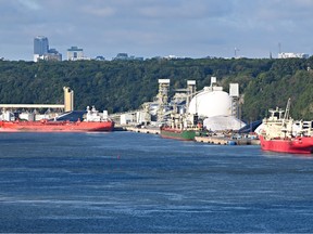 The Port of Quebec, seen from the St. Lawrence River