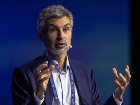 Yoshua Bengio, founder and scientific director of Mila at the Quebec AI Institute spoke at the AI Conference at the Palais des Congres in Montreal on Wednesday September 27, 2023.