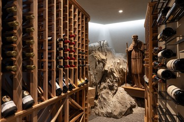 The Estrie property has 300-bottle wine cellar.