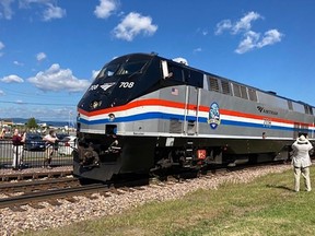 An Amtrak locomotive