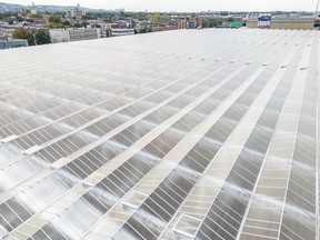 The rooftop on Lufa Farms' new grow centre atop the Walmart at Marché Central in Montrea
