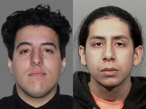 Sufian Romdhane, left, and Cristian Guzman Cavagnaro are suspected by Montreal police of defrauding elderly people.