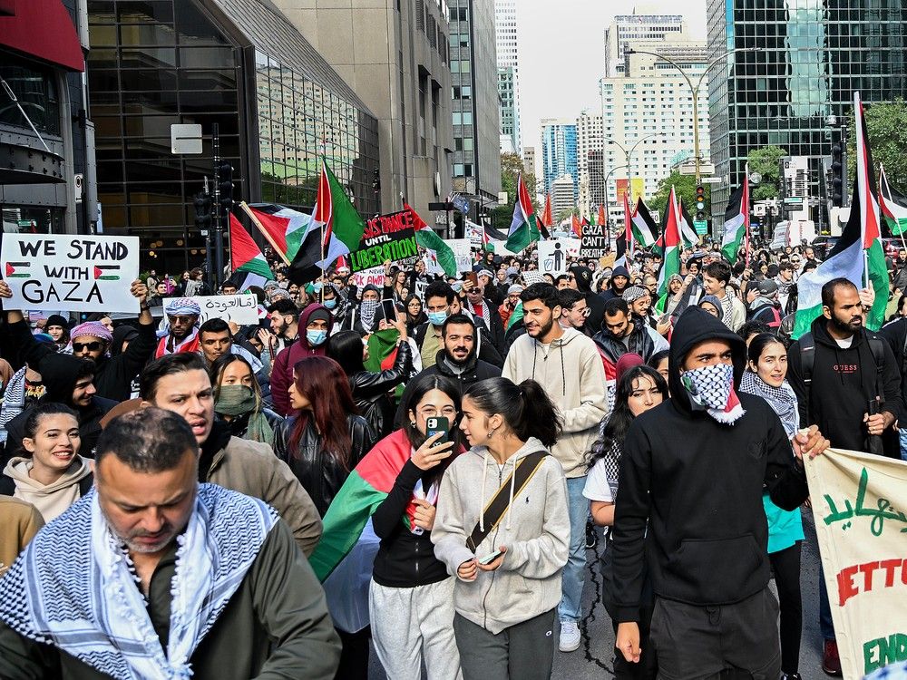 Photos: Pro-Palestinian protest in Montreal | Montreal Gazette