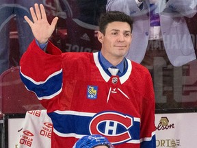 Canadiens goalie Carey Price waves to fans at the the Bell Centre at the end of last season.